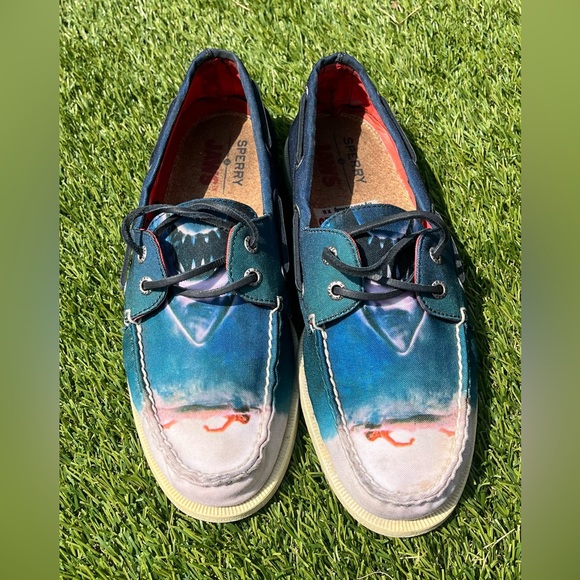 Sperry Top-Sider Limited Edition Jaws Boatshoe Sz 8.5 Used - Picture 2 of 6